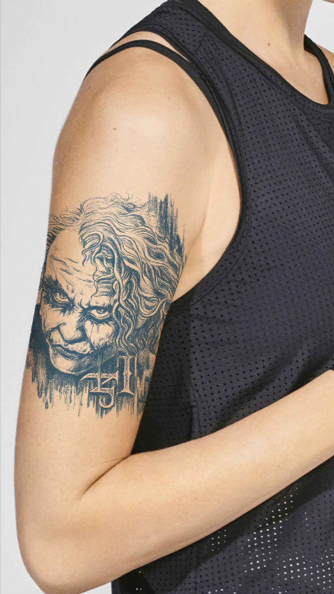 A Káosz Mestere: Joker Portré Ideiglenes Tetoválás