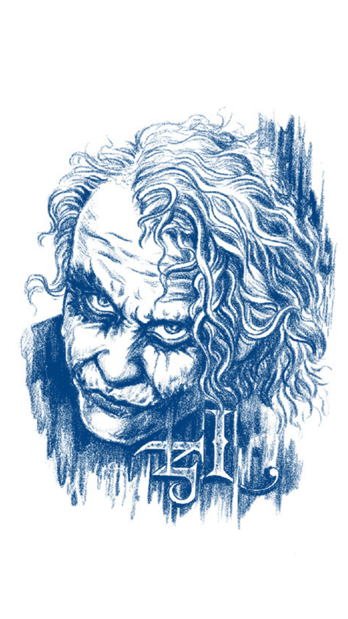 A Káosz Mestere: Joker Portré Ideiglenes Tetoválás