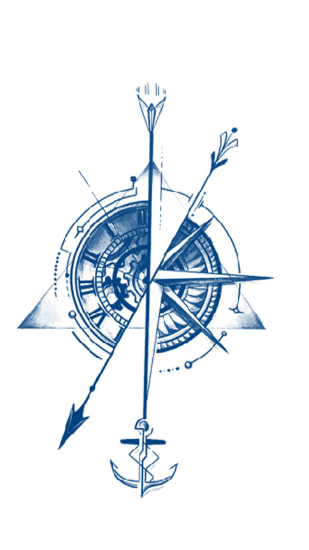 A Navigátor Védelme: Iránytű és Horgony Ideiglenes Tetoválás