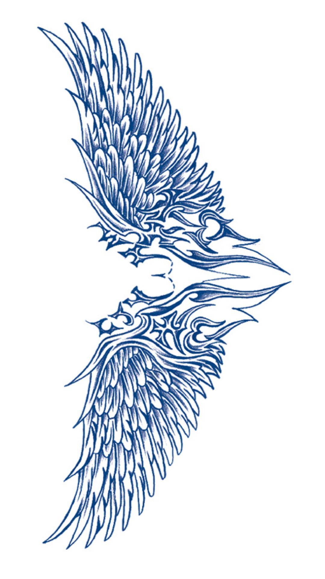 Az Angyalszárnyak Pajzsa: Tollas Mellkas Ideiglenes Tetoválás