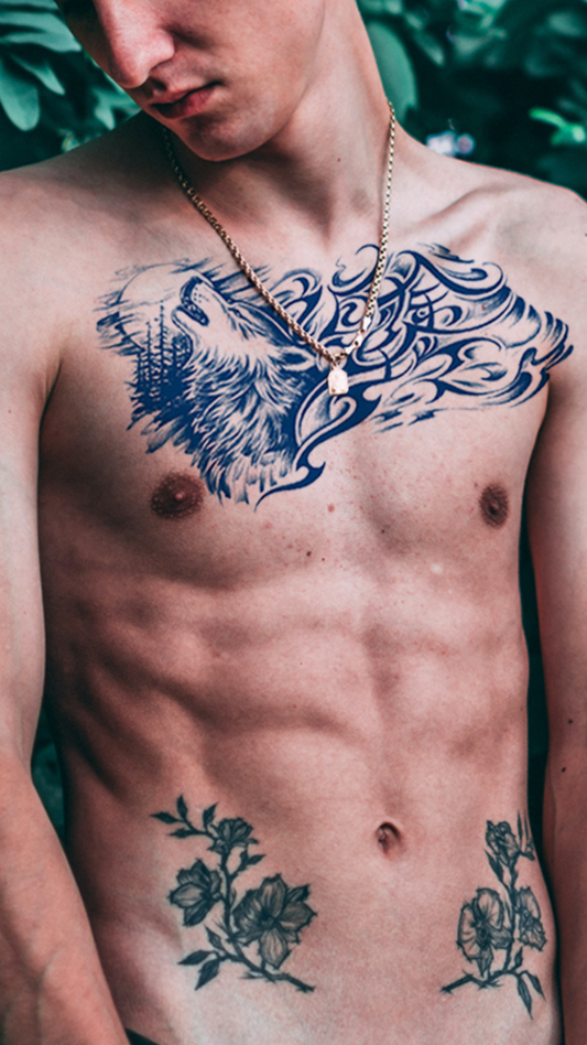 Az Éjszaka Üvöltése: Törzsi Farkas Ideiglenes Tetoválás