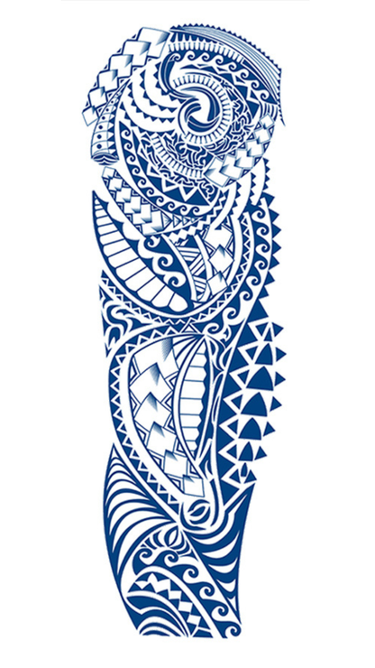 Az Óceán Haragja: Teljes Kar Polinéz Ideiglenes Tetoválás