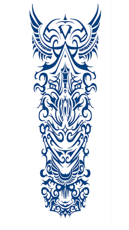 Belső Harcos: Teljes Kar Tribál Ideiglenes Tetoválás