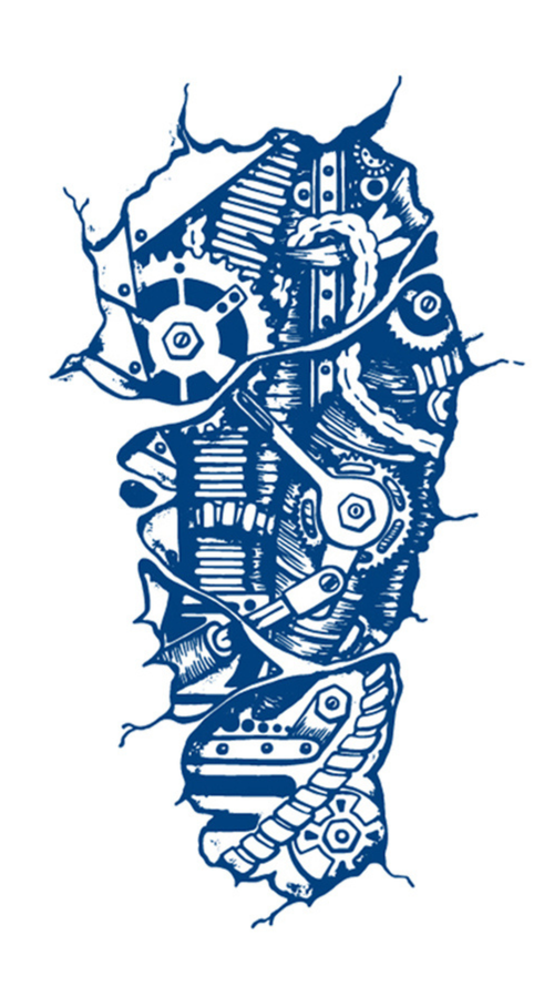 Bőr alatti Gép: Steampunk Kiborg Ideiglenes Tetoválás