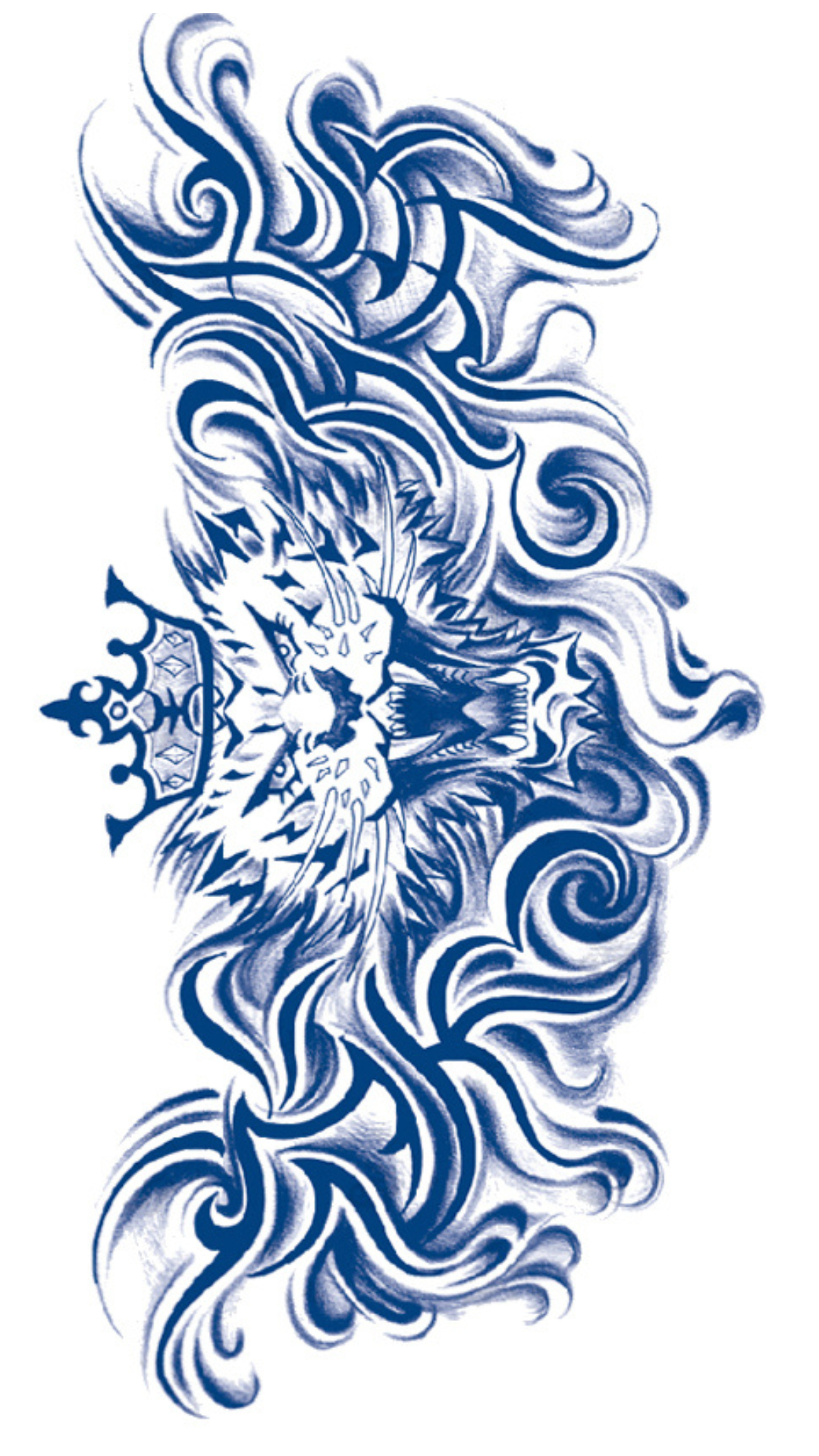 Déli Király: Törzsi Oroszlán Ideiglenes Tetoválás