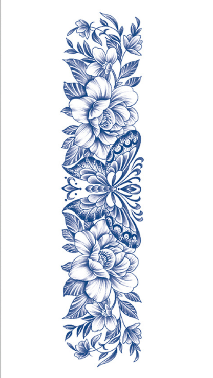 Égi Kertek: Pillangós Virágfüzér Ideiglenes Tetoválás