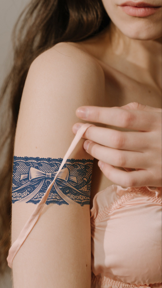 Éjszakai Csipke: Fűző Masni Karszalag Ideiglenes Tetoválás