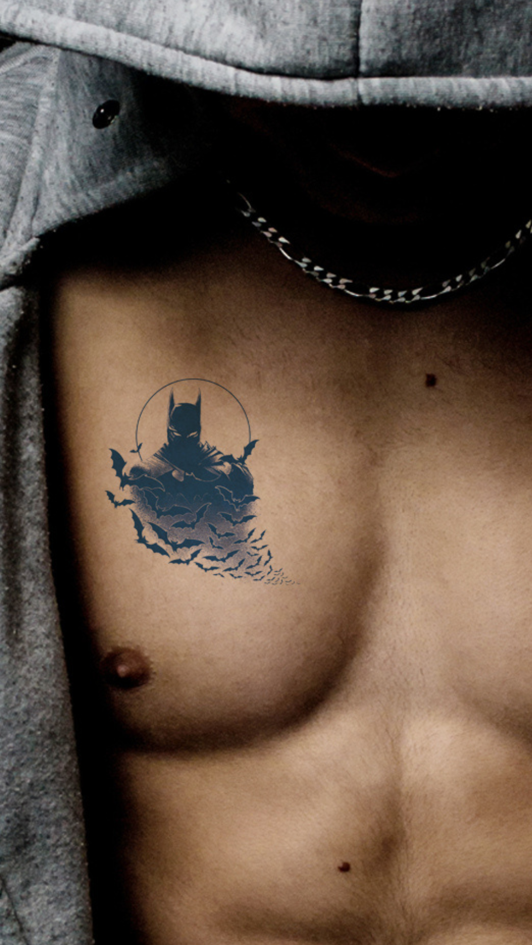 Gotham Éjszakája: Batman Sziluett Ideiglenes Tetoválás