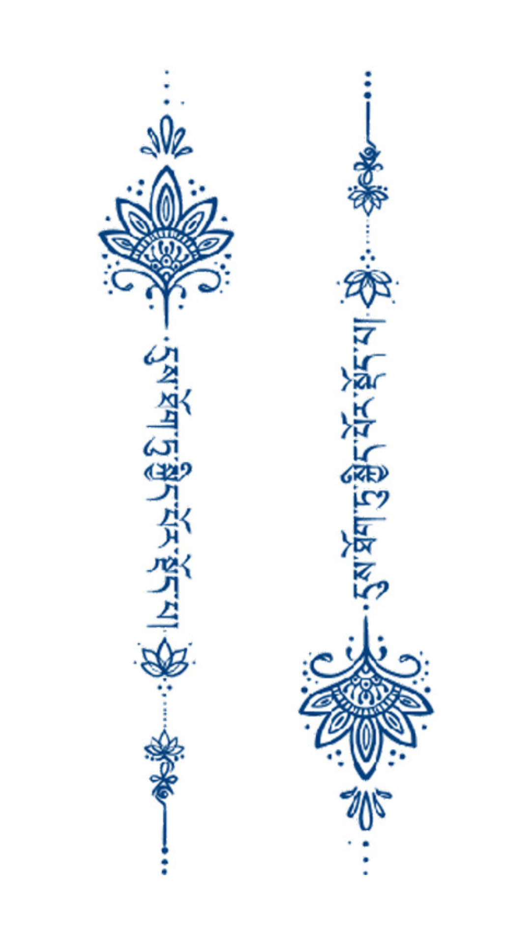 Karma Lótusz: Meditációs Felirat Ideiglenes Tetoválás