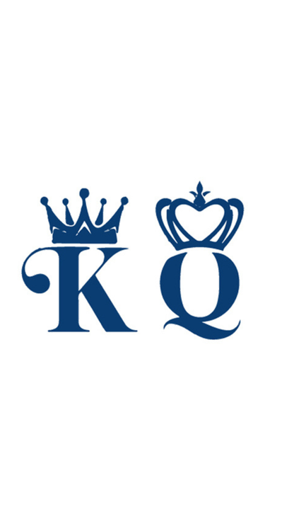 Király és Királynő: Koronás Kezdőbetű Ideiglenes Tetoválás Szett