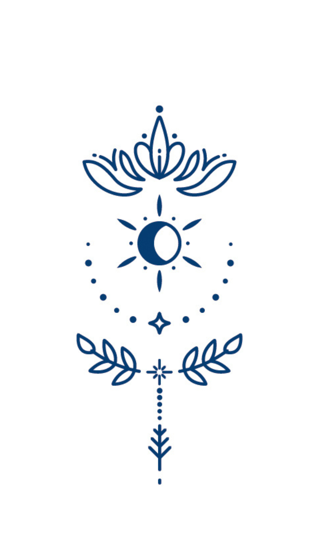 Nap és Hold Egyensúlya: Égi Lótusz Ideiglenes Tetoválás