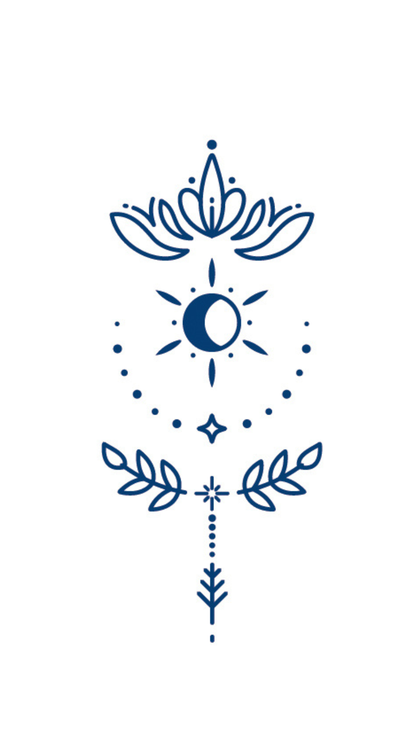 Nap és Hold Egyensúlya: Égi Lótusz Ideiglenes Tetoválás