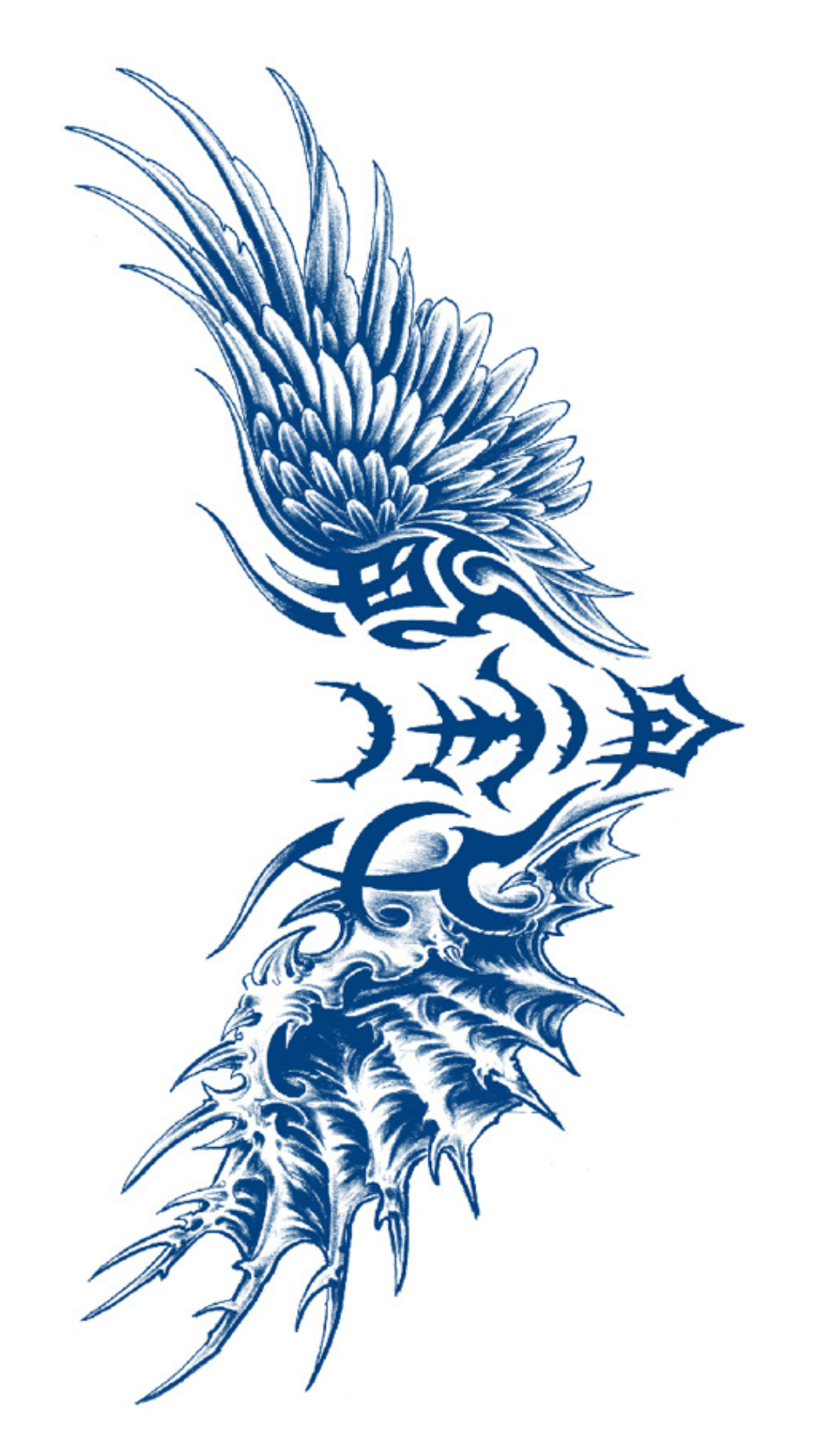 Szörnyszárny: Tribál és Tollazat Ideiglenes Tetoválás