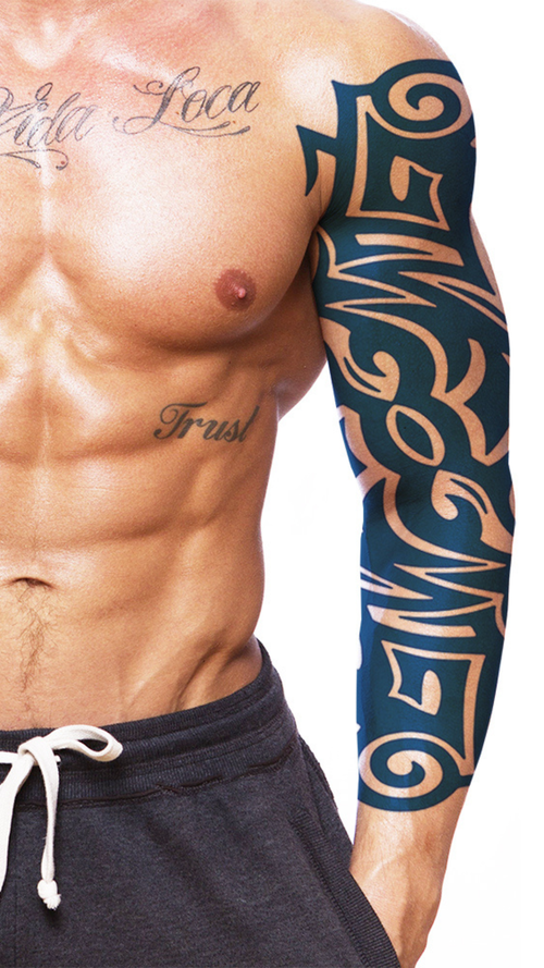 Vad Áramlat: Absztrakt Félkar Tribál ideiglenes Tetoválás