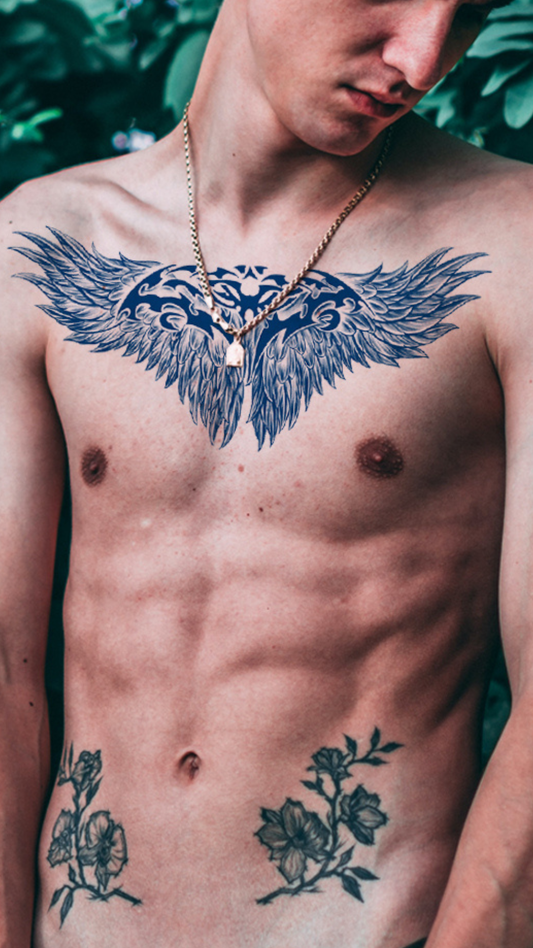 Valkűr Szárny: Tribál Tollazat Ideiglenes Tetoválás