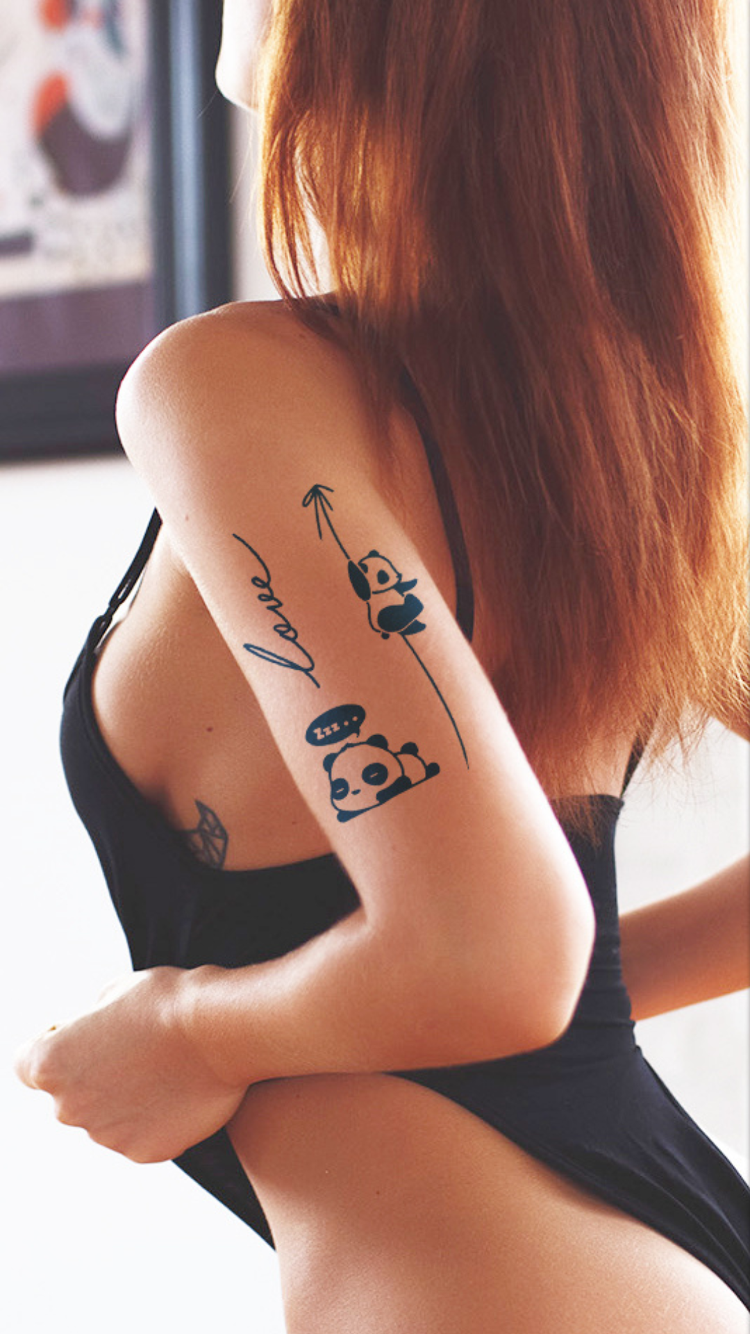 Álmodozó Panda: Aranyos Mászó Panda Ideiglenes T