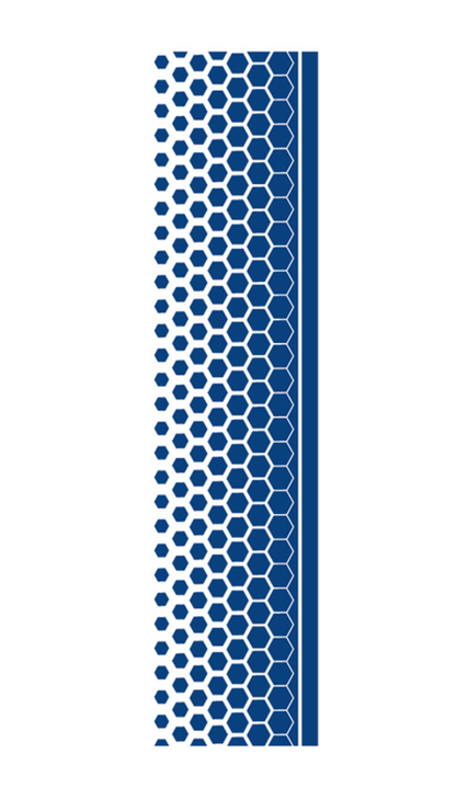 Hexagon Gradient: Kék Geometrikus Karpánt Ideiglenes Tetoválás